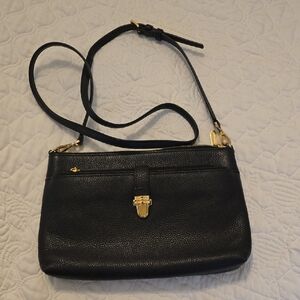 Michael Kors Elegant Black Leather Shoulder Bag